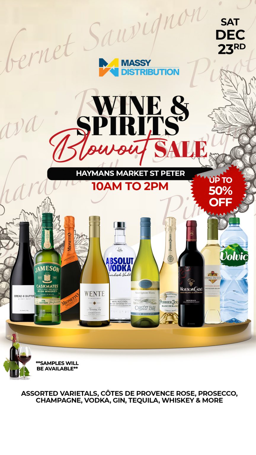 BlowOut Wines & Spirits Sale Massy Distribution Barbados